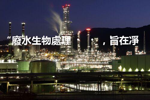 “廢水生物處理，旨在凈化水源，守護(hù)碧水藍(lán)天”